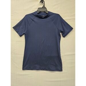 Goodfellow & Co Mens Slim Fit Rash Guard Navy Cotton Blend Athletic Size Small